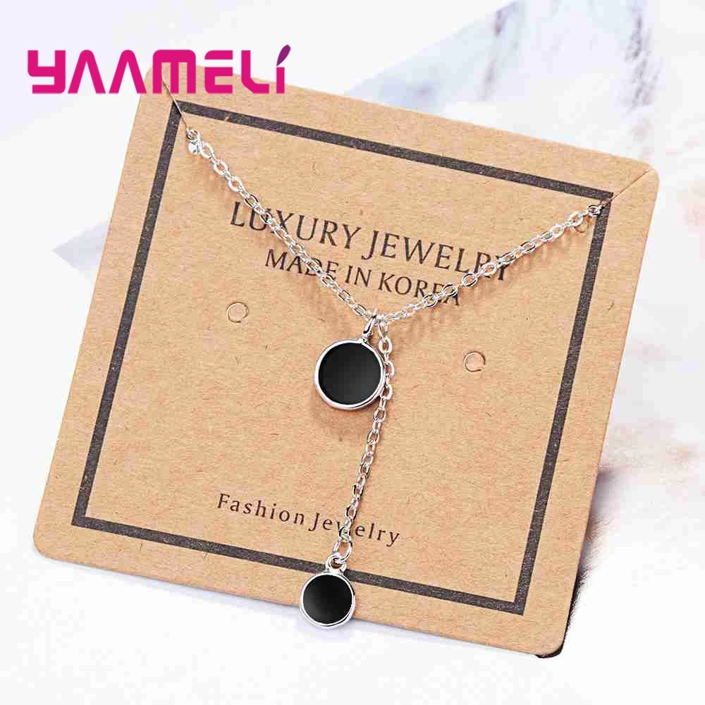 Женское ожерелье из серебра 925 пробы с подвеской|Ожерелья| |