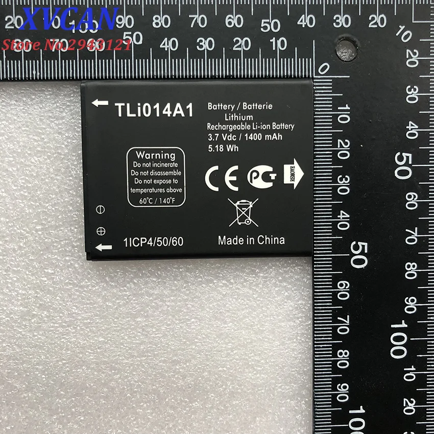 Литий-ионный аккумулятор TLI014A1 1400 мАч для Alcatel one touch Fire 4012 4012A 4012X CAB31P0000C1 / CAB31P0000C2 |