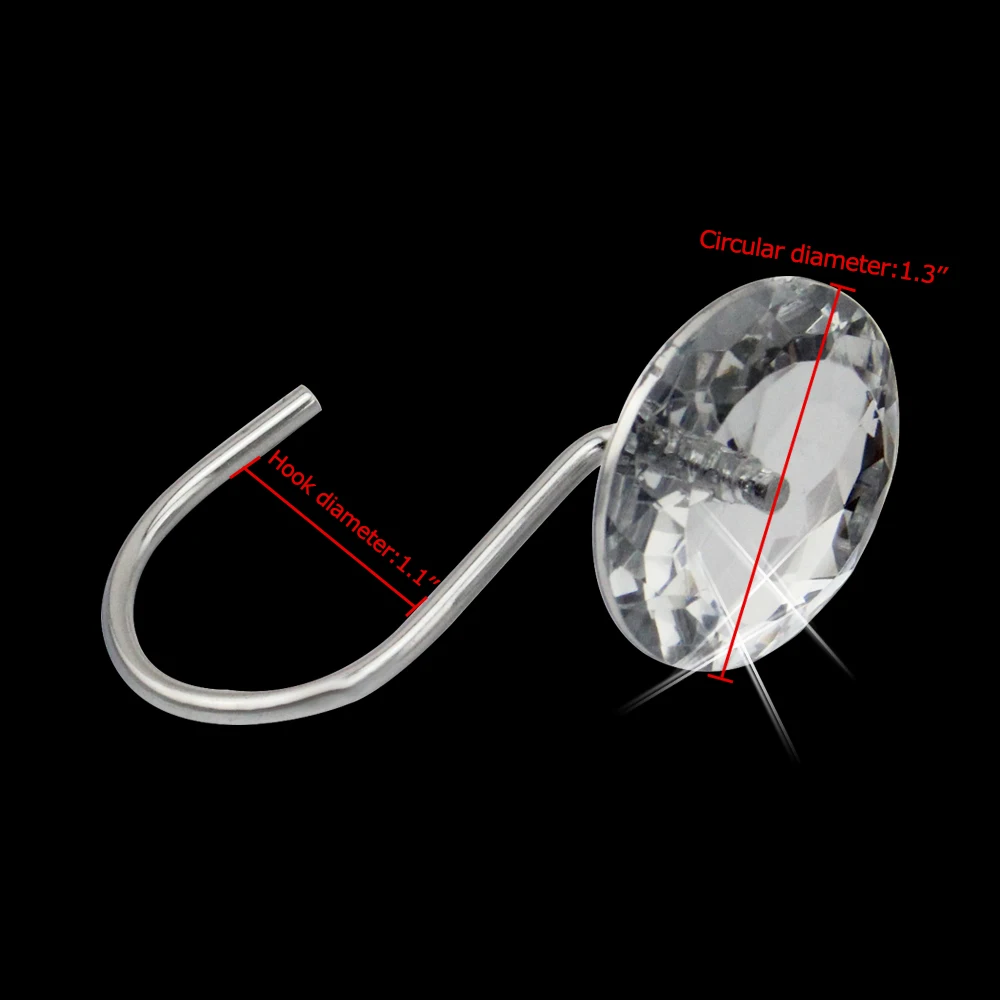 12 шт. декоративные скользящие кольца занавески крючки Модные прочные для душа