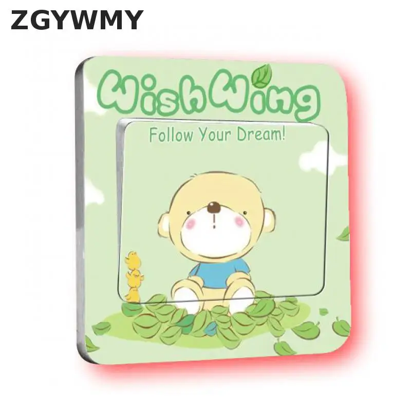 20 pcsNew Легко Медведь Мультфильм Переключатель Наклейки Декоративные Настенный