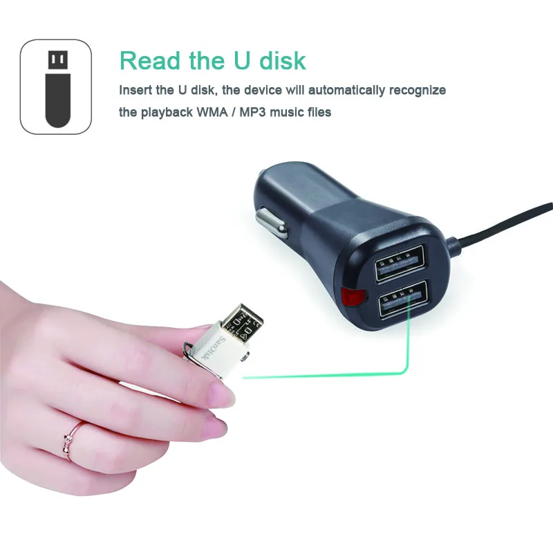 ANLUD Bluetooth Handsfree автомобильный комплект беспроводной fm-модулятор магнитная наклейка двойной USB зарядка fm-передатчик Bluetooth Автомобильный mp3 плеер