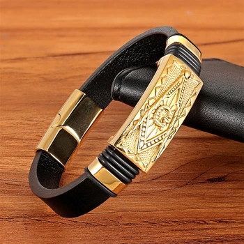 Genuine Leather Bracelet - Scorpion Pattern 1