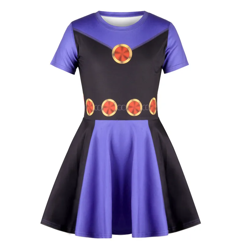 2019 Girl Dress Summer Princess Party for Girls Print Blue Vestidos Teenagers Clothes 6 8 10 11 Years | Детская одежда и обувь