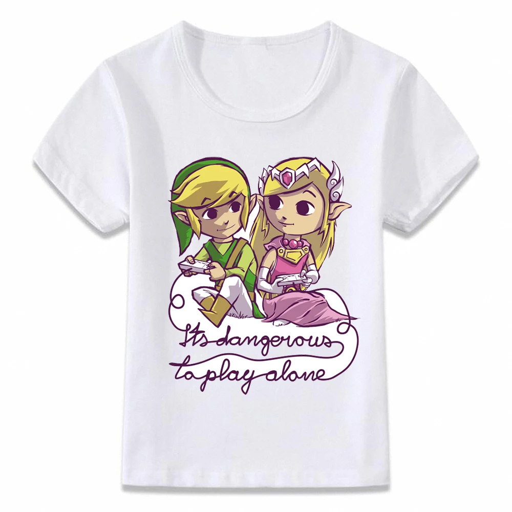 3B004U Детская одежда футболка с надписью «Link and Cucco bread of The Wild Legend of Zelda» для мальчиков и девочек, футболки для малышей - Цвет: 3B004U