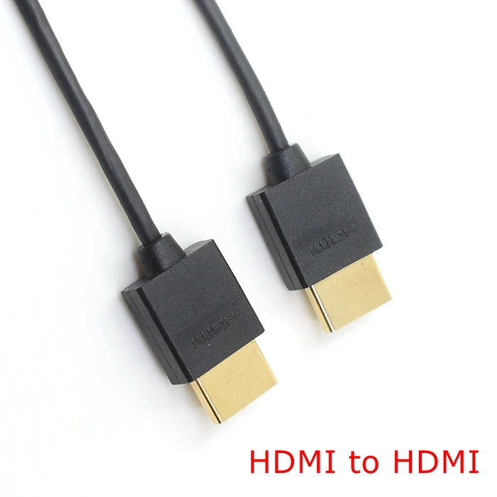 HDMI 1 м OD 3,0 мм супер мягкий тонкий HDMI Мужской к HDMI и мини HDMI Мужской кабель для мото мобильный телефон планшет 3 фута светильник-вес портативный - Цвет: HDMI