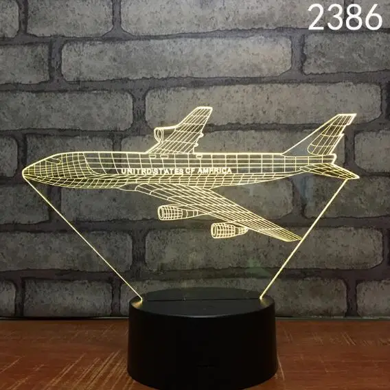 3d lamp 5 Космический автомобиль Лодка Новинка 3D ночник светодиодный Настольный светильник Сенсорное настольное освещение Красочные для ребенка подарок вечеринка по случаю Дня рождения спальни - Испускаемый цвет: 3d lamp 5