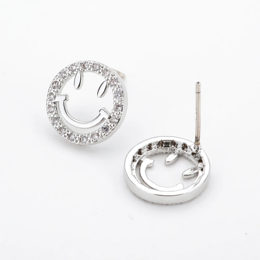 Сладкий и романтический улыбающееся лицо Циркон уха ювелирные изделия маленький