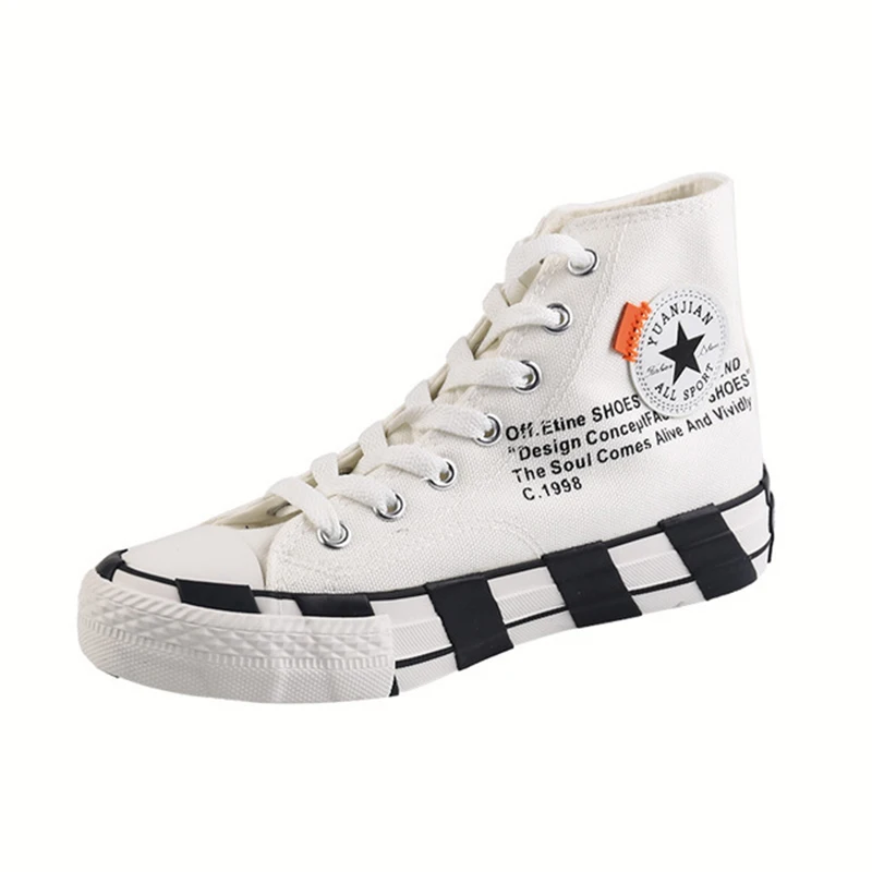 Модные белые женские кроссовки на плоской подошве парусиновая Повседневная