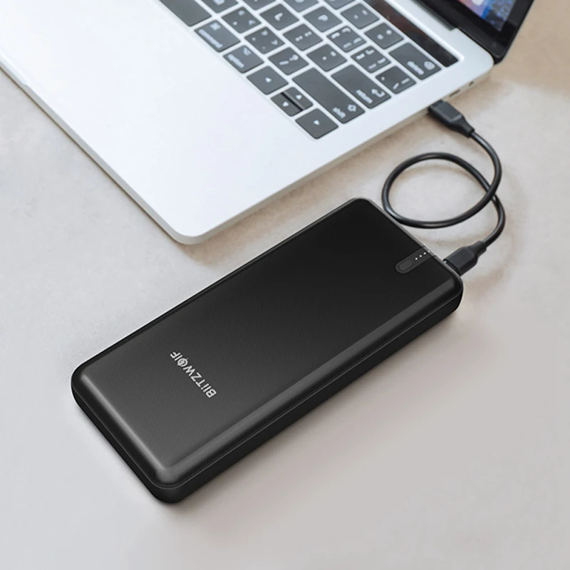 BlitzWolf BW-P8 20000 мАч 45 Вт power Bank QC3.0 PD3.0 Dual usb type C полимерная Быстрая зарядка черный для