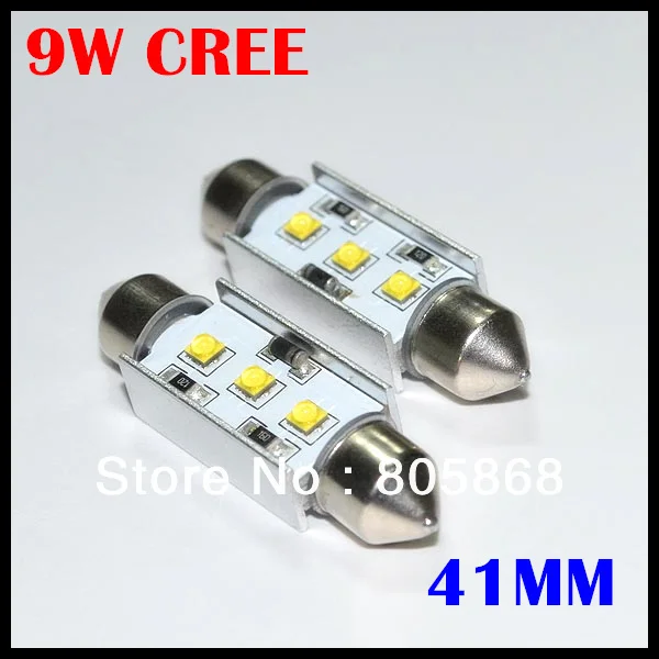 Яркий 9 Вт Светодиодный светильник для чтения Cree chips led canbus festoon 31 мм 36 39 41