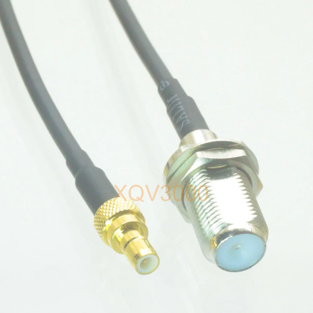 RG174 6-дюймовый RF pigtail F TV гнездовой разъем перегородка к SMB Мужской прямой кабель