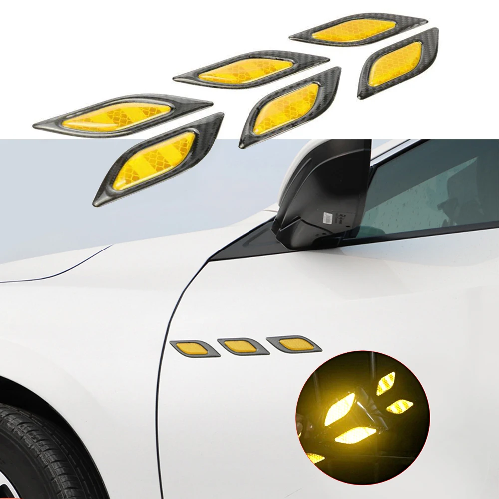 Светоотражающие листья для автомобильного брызговика 3D Предупреждение наклейки