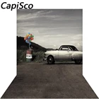 Фон для фотосъемки с изображением автомобиля и воздушных шаров