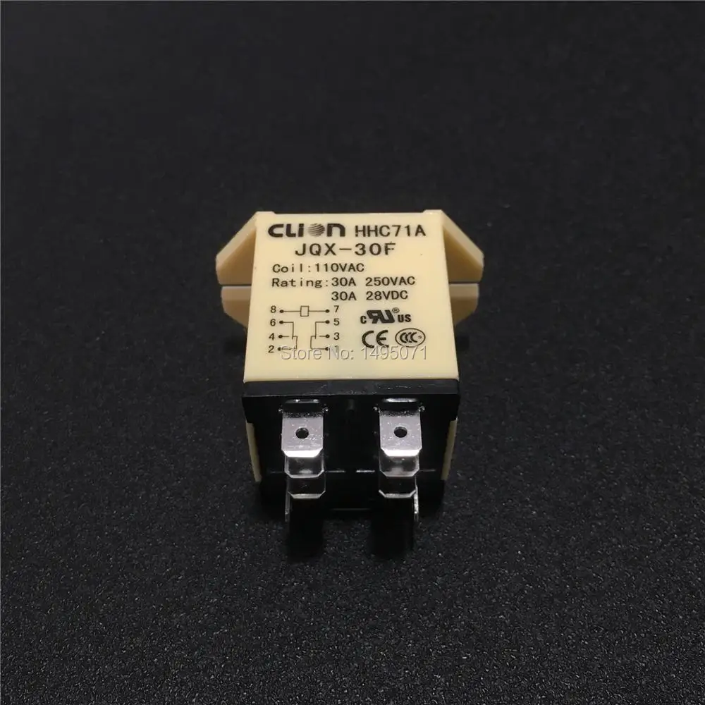 1 шт. JQX-30F-2Z 30A HHC71A высокое Мощность реле 12VDC 24VDC 110VAC 220VAC электромагнитные реле JQX-30F 2Z 8-Pin DPDT 2NO 2NC