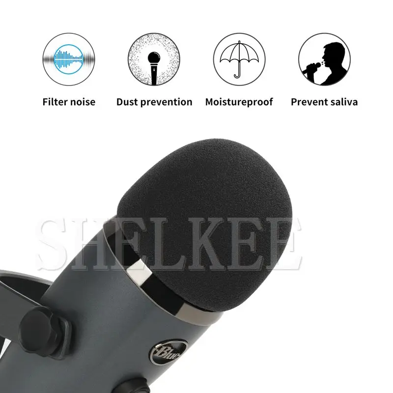 Ветровое стекло SHELKEE для Blue Yeti Nano конденсаторные микрофоны в качестве поп фильтра