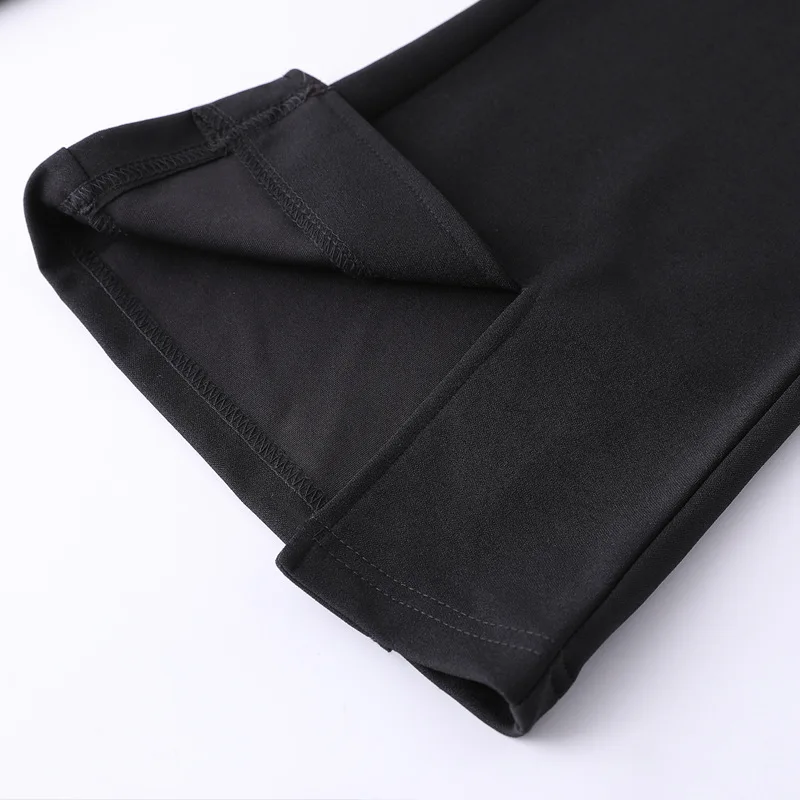 

Plus Size 10XL 9XL 8XL 4XL Women Spring Ankle-length Pant Fashion Women High Waist Elastic Loose Wide Leg Pants Black Trousers