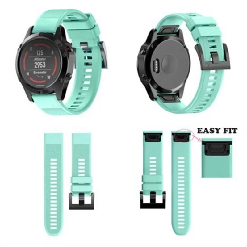 26 мм/22 мм силиконовый ремешок для наручных часов Garmin Fenix 5X 5 5S Plus 3 3HR D2 S60 Quick Release Easyfit
