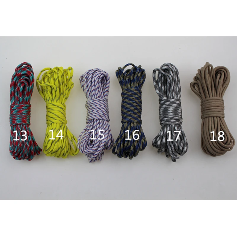 6pcs*33FT 550 Parachute Cord Lanyard Rope Mil Spec Type III 7 Strand Outdoor camping | Спорт и развлечения