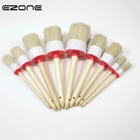 ezone bristle paint brush wooden handel round pig hair brushes for watercolor oil gouache acrylic painting school offuce supply