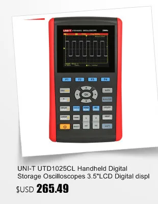 UNI-T UTD1025CL Ручной цифровой осциллограф и мультиметр одноканальный 25 МГц полоса пропускания, 200 мс/с частота дискретизации
