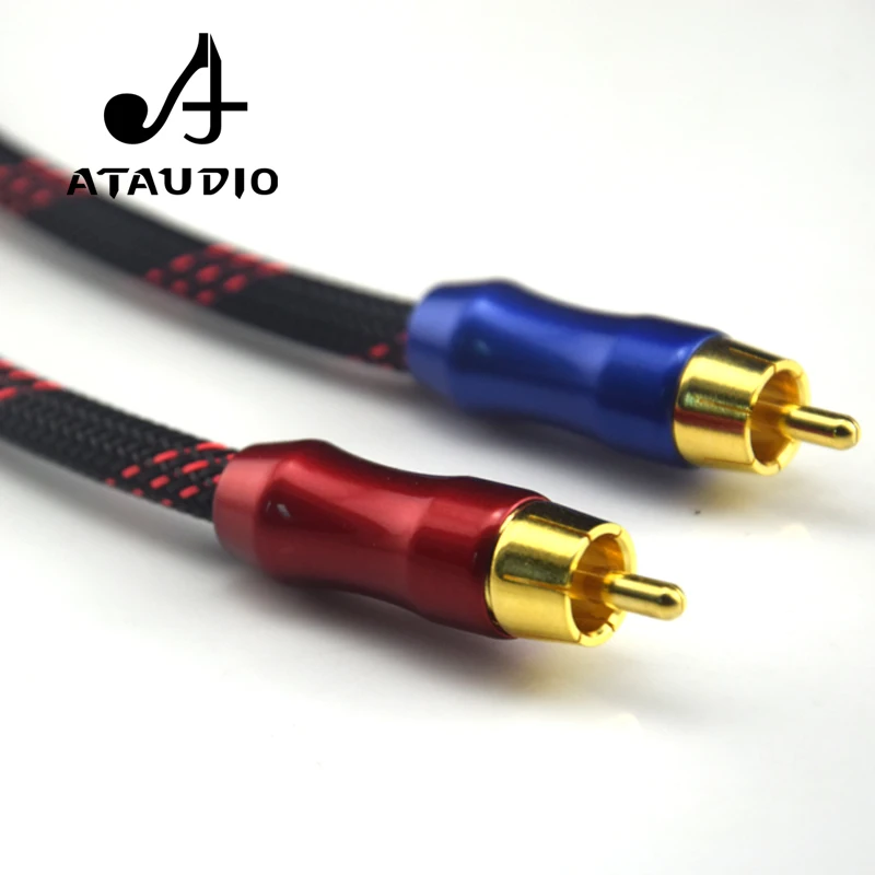 Аудиокабель ATAUDIO Hi Fi 2RCA с разъемом папа на 2XLR мама end 4N OFC двойной XLR RCA папа|audio