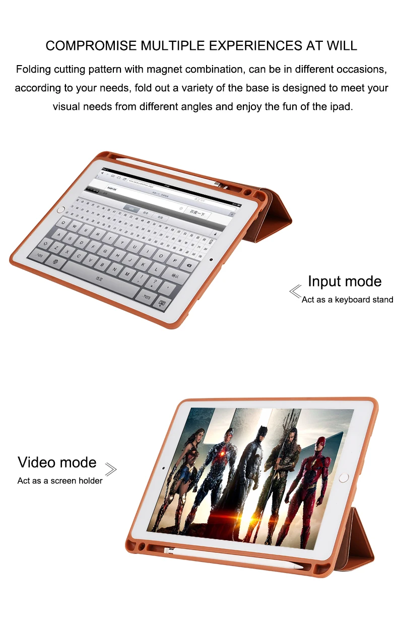 Чехол с карандашом для APPle iPad 9,7 дюймов( Новинка) A1893 A1954, умный чехол из искусственной кожи с функцией автоматического сна
