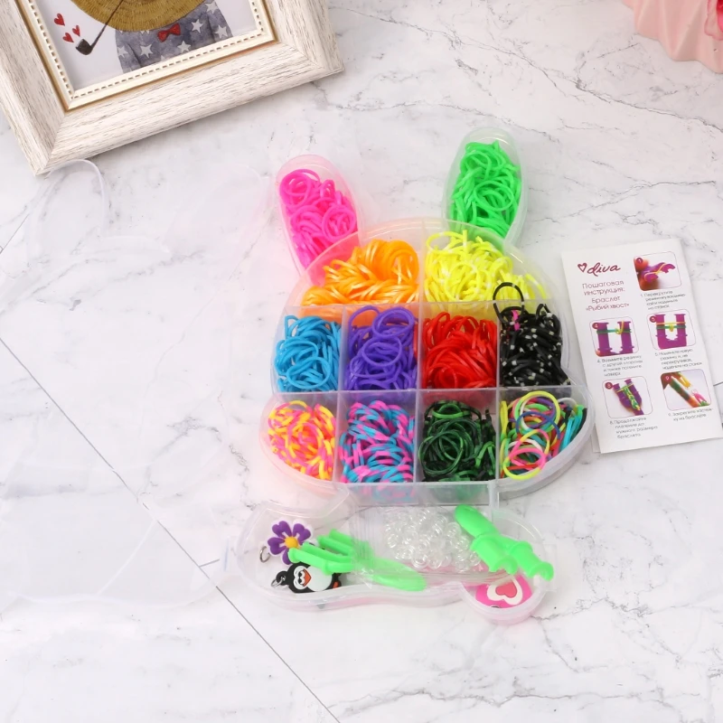 Плетеные резинки ткацкий станок пополнения DIY плетение браслет смешанные цвета