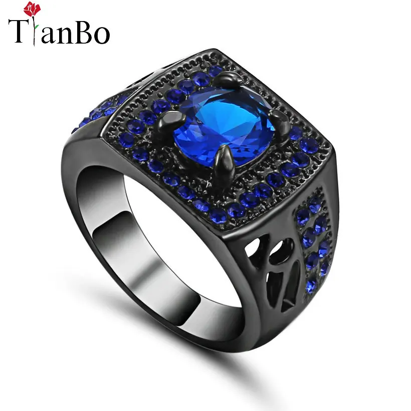TianBo черные/белые/Золотые ювелирные изделия для помолвки квадратные