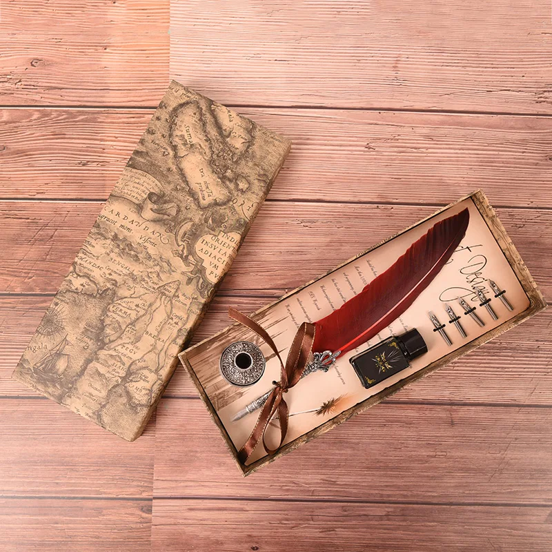 1 Набор металлический фонтан подарочный набор ручек Канцелярские винтажные