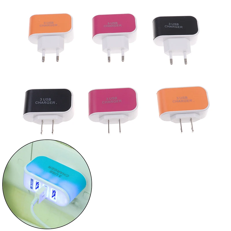 3 Порты и разъёмы usb хаб 5V 1.3A Зарядное устройство адаптер EU/US Стандартный 110 240V