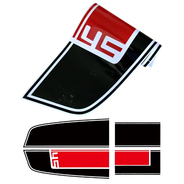 Black and red Автомобильный капот крышка багажника Крышка двигателя капот бампер задняя гоночная полоса Виниловая наклейка для Chevrolet Camaro RS SS 2010-ON аксессуары - Название цвета: Black and red