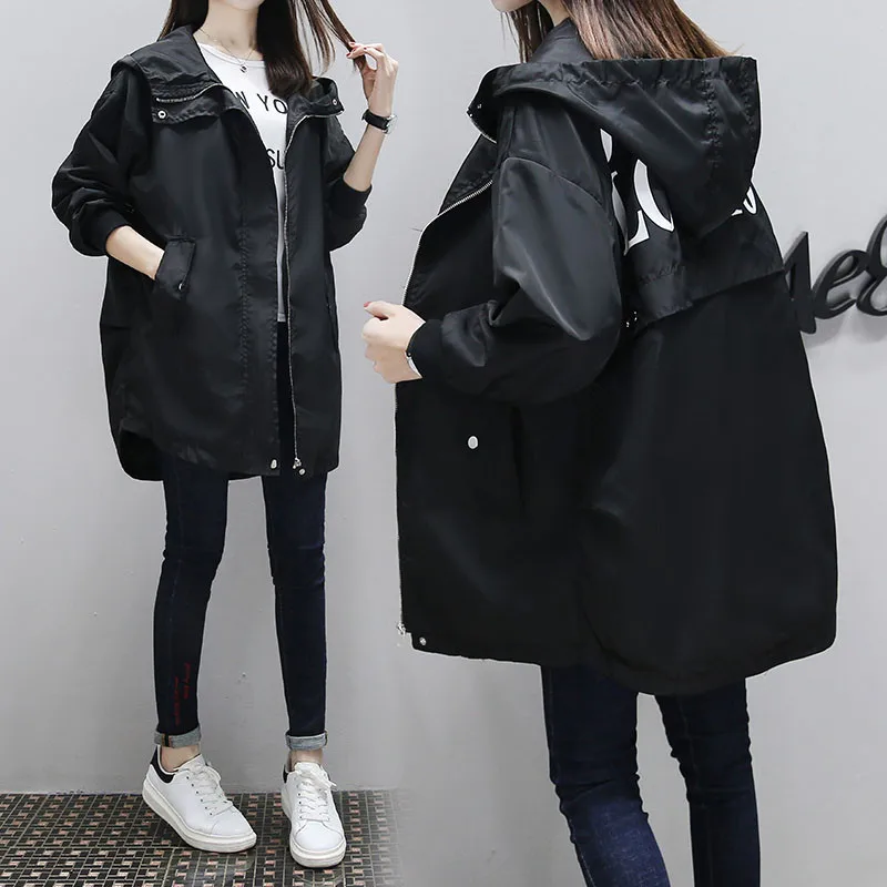 Тренч новинка 2020 Весенняя ветровка пальто для женщин большой размер свободное