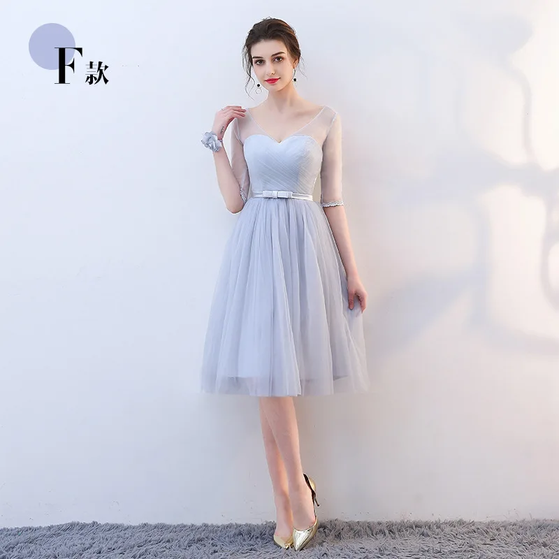 Light Grey F Roayl Синие атласные платья свидетельницы длинное Формальное свадебное платье выпускного вечера отражающее платье robe de soiree vestido de noiva женское платье - Цвет: Light Grey F