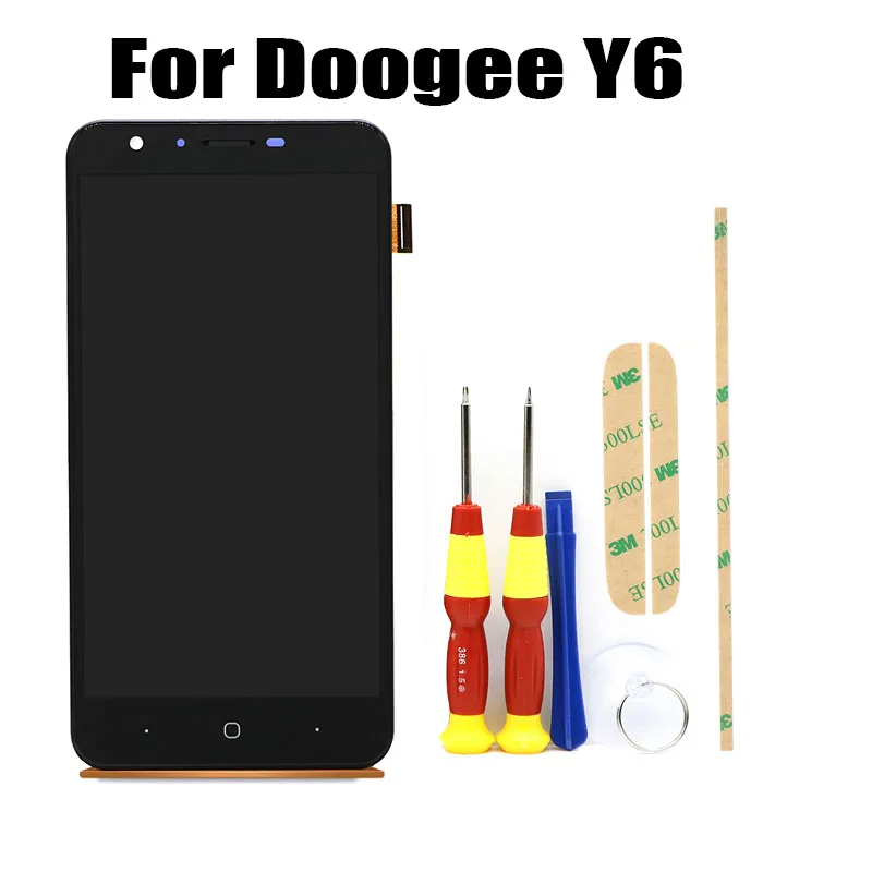 Оригинальный сенсорный экран 5 дюйма Для Doogee Y6 + ЖК дисплей X рамка в сборе для