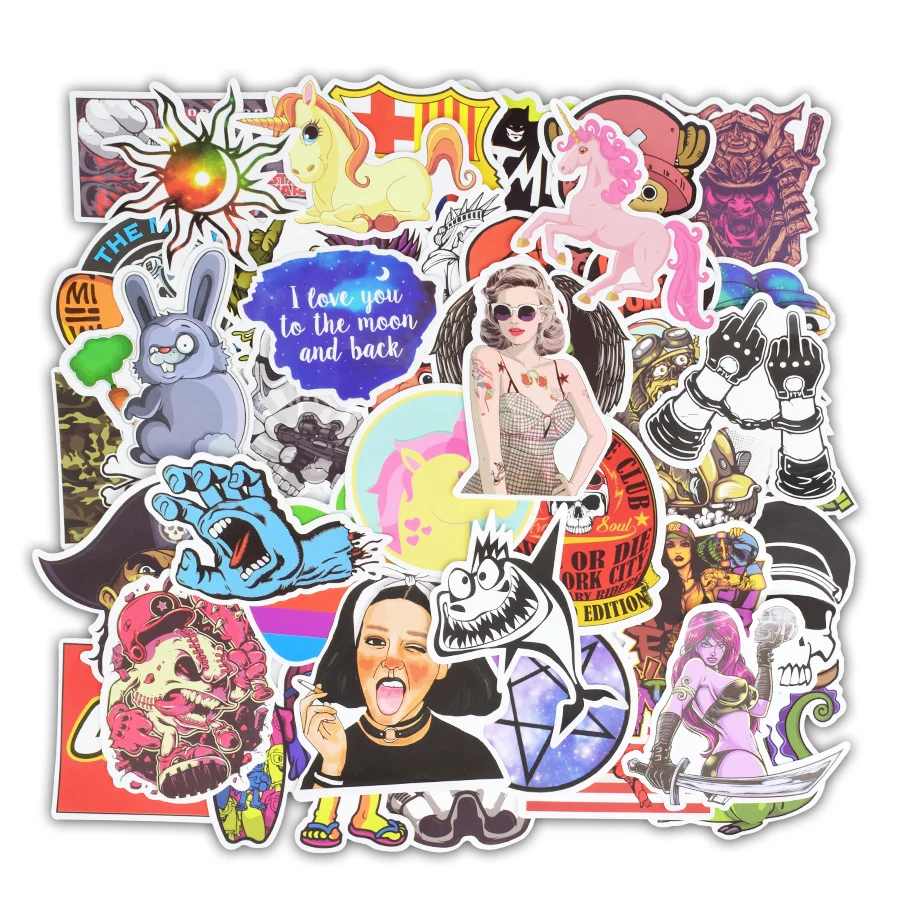 50 шт. наклейки на стену в стиле панк|Наклейки стену| |