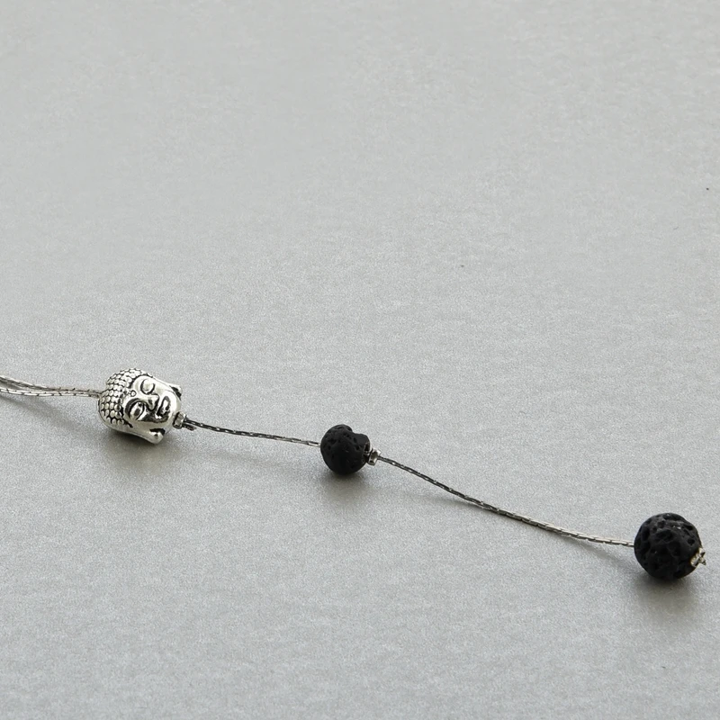 Привлекательные ожерелья и подвески из серебра 2019 пробы с головой Будды для