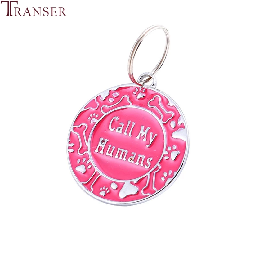 Идентификационные бирки для собак Transer надпись CALL MY Human круглой формы ошейник