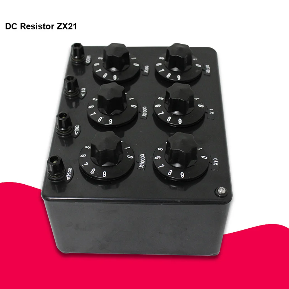 

ZX21 Precision Plastic Variable Decade Resistance Resistor Box For Physical Electricity Teaching Instrument 0.1R to 99.9999kR