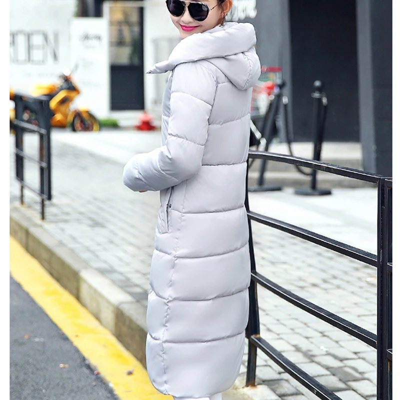 Женская зимняя длинная куртка 2020 НОВАЯ тонкая теплая хлопковая стеганая с