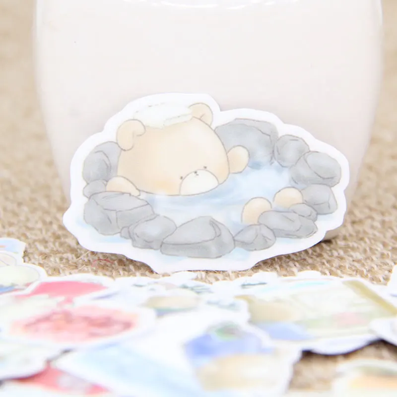 40pcs Self-adhesive Cute Bear Animals Scrapbooking Stickers Decorative Sticker DIY Craft Photo Albums Decals Diary Decor | Канцтовары
