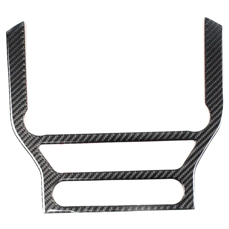 For Ford Mustang Carbon Fiber Central Control Air Conditioning CD Panel Cover Trim Sticker Car Styling 2015-2017 Accessories | Автомобили