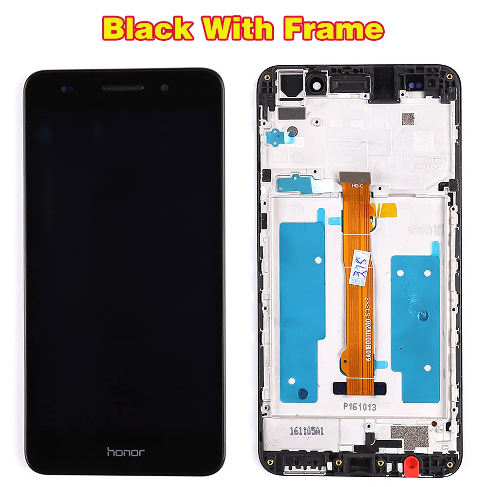 Black with Frame Huawei Y6II Y6 II 5,5 дюймов ЖК-дисплей Дисплей CAM-L23 CAM-L03 CAM-L21 CAM-AL00 кодирующий преобразователь сенсорного экрана в сборе рамка с бесплатными инструментами - Цвет: Black with Frame