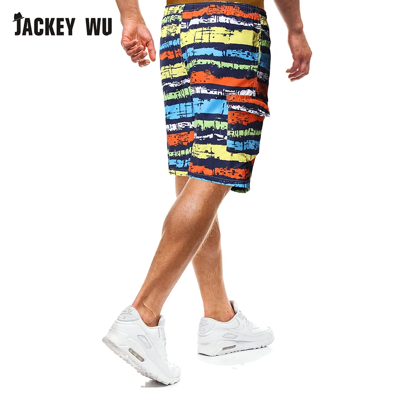 JACKEYWU брендовые пляжные шорты 2019 летние модные радужные бермуды повседневные