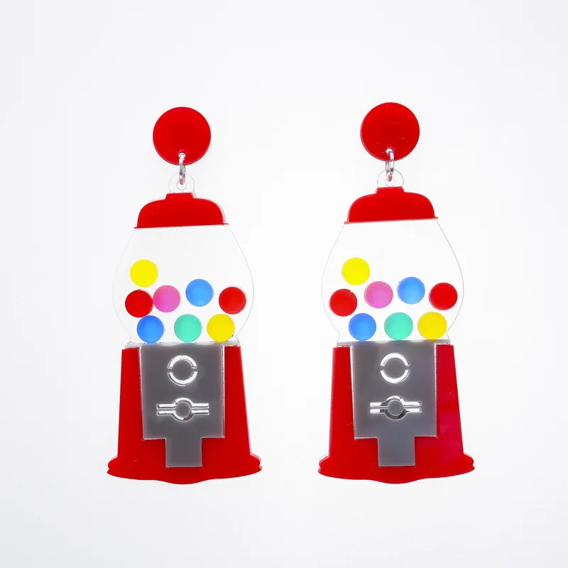 Шикарная детская наивность забавные Gashapon машины свисающие серьги для женщин
