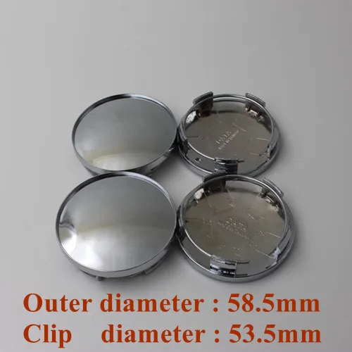58mm Ком мощность без логотипа центра колеса Кепки авточехлы для Диски Авто Запчасти для авто колеса аксессуары для шин, комплект из 4 предметов концентратор Кепки s 60/63/65/68 мм - Цвет: 58mm