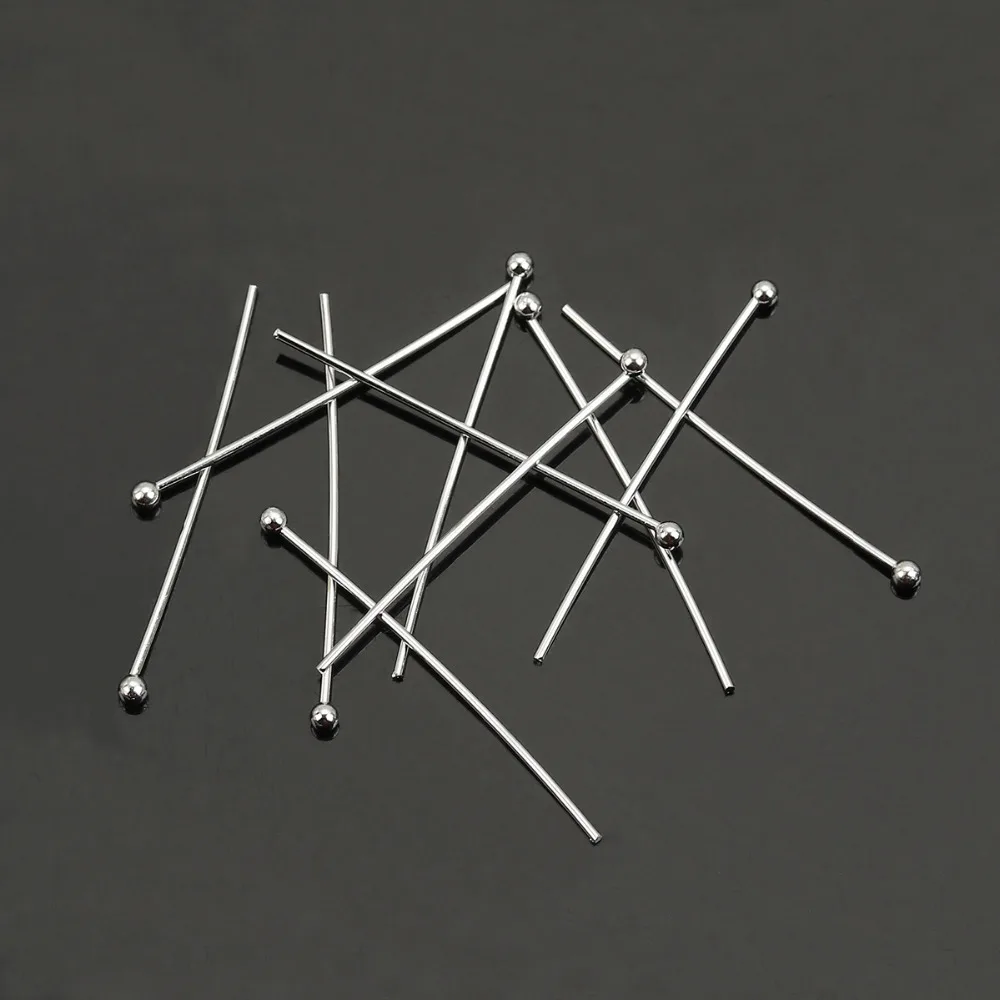 Doreen Box Lovely 400 PCs шарик серебряного цвета Head Pins находка 30x0 7 мм (21 калибр) (B03979)|pins