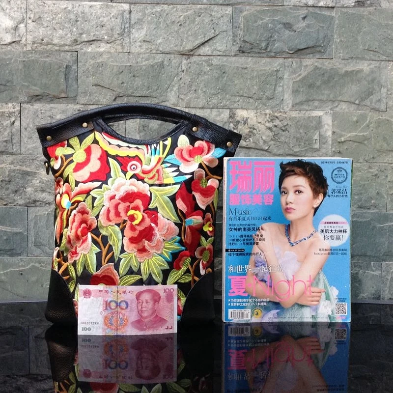 Винтажная вышитая Цветочная национальная сумка мессенджер дорожная через плечо