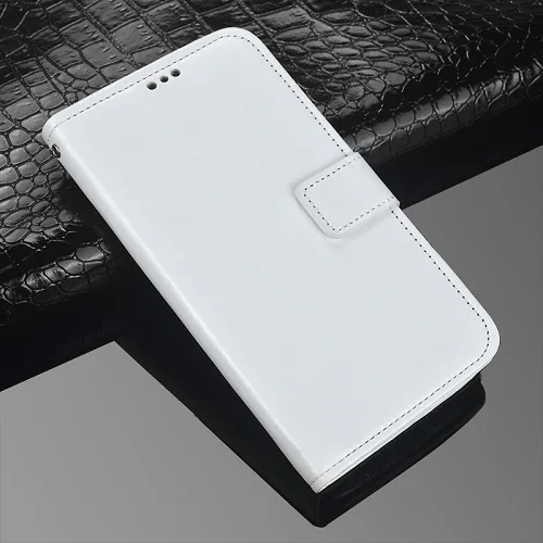 Кожаный чехол-книжка для Fly IQ 4514 Tech4, кожаный чехол-кошелек, чехол для Fly IQ4514 quad EVO Tech 4, чехол для телефонов, задняя крышка, чехол - Цвет: white