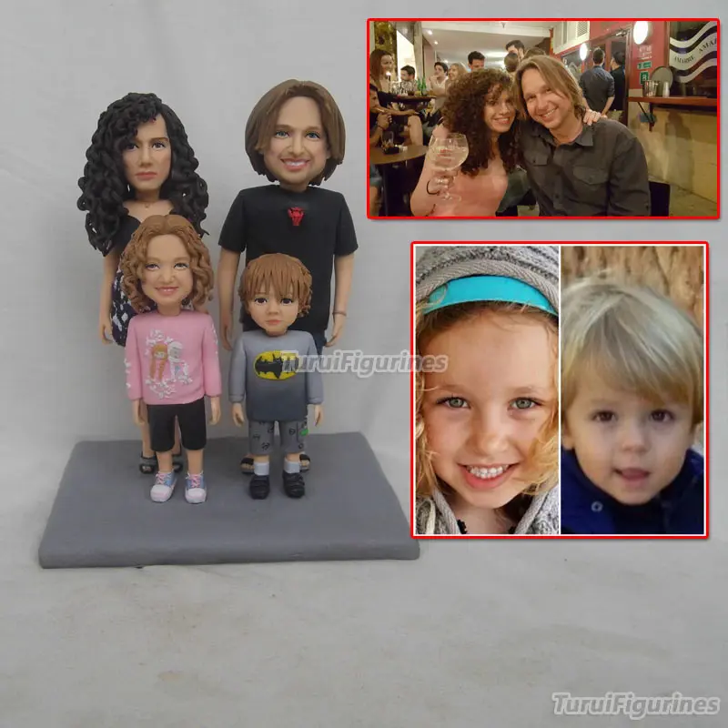 Фигурка фигурки для семьи 3 человек на свадьбу юбилейный сувенир домашний декор