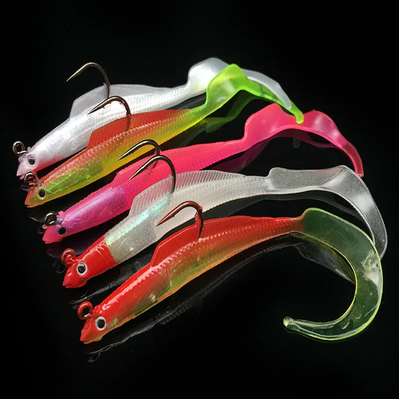 4pc/lot Fishing Lures Floating Soft Lure 4 Colors Soft Baits 12CM Fishing Baits Soft Fishing